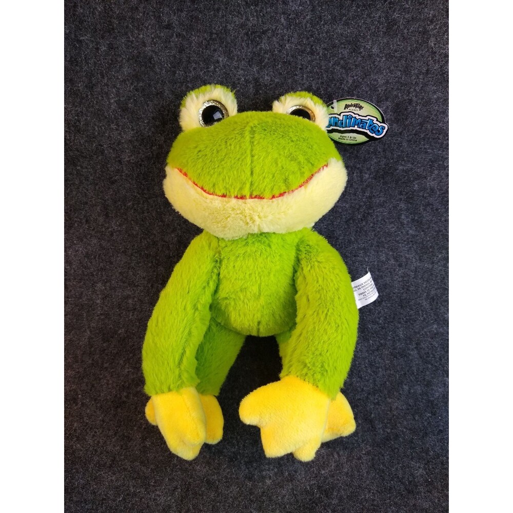 Adventure Planet Bendimates Green Frog Plush Stuffed Animal Toy Posable w Tag 9"